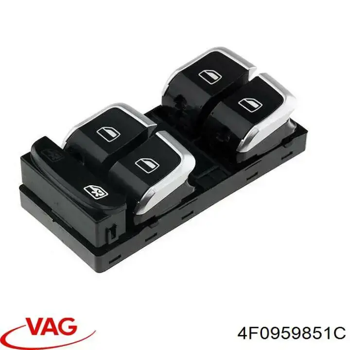 Unidade de botões dianteira esquerda de controlo de elevador de vidro VAG 4F0959851C preço, a partir de 22,01 USD