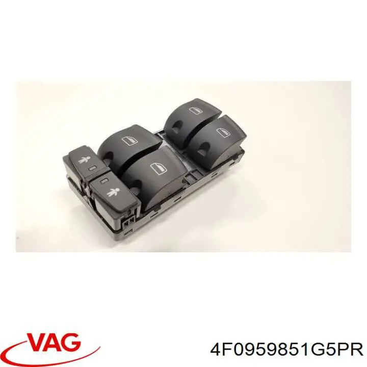 Unidade de botões dianteira esquerda de controlo de elevador de vidro VAG 4F0959851G5PR preço, a partir de 35,47 USD