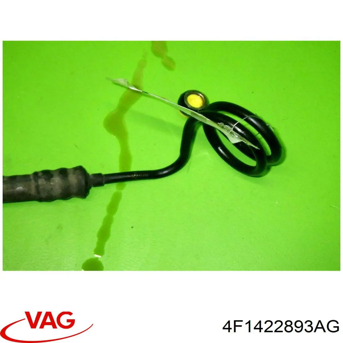 4F1422893AG VAG Mangueira da Direção hidrâulica assistida de pressão alta desde a bomba até a régua (do mecanismo)