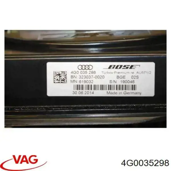 4G0035298 VAG Alto-falante da porta dianteira