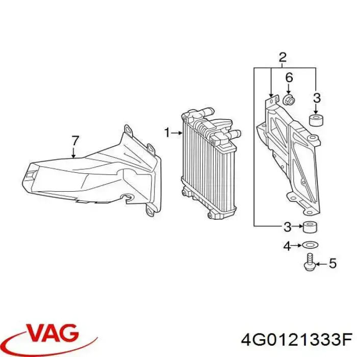 Difusor do radiador de esfriamento VAG 4G0121333F preço, a partir de 201,53 USD