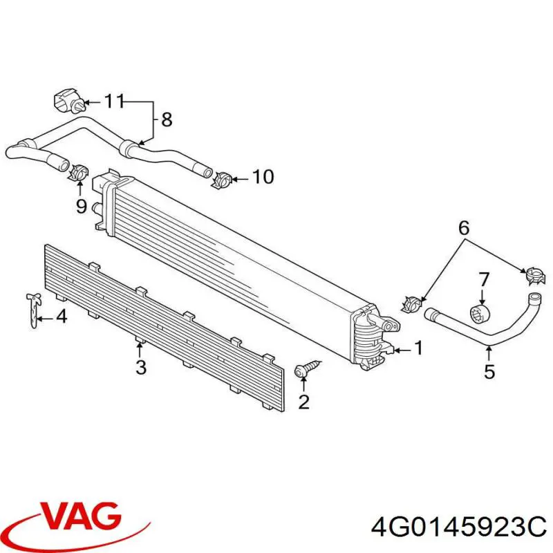 Mangueira (cano derivado) inferior do radiador de esfriamento VAG 4G0145923C preço, a partir de 73,98 USD