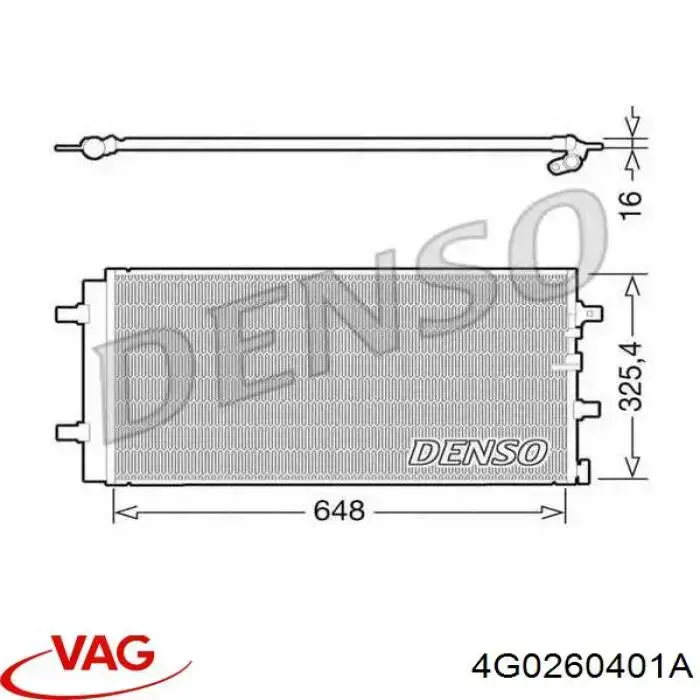 4G0260401A VAG Radiador de aparelho de ar condicionado