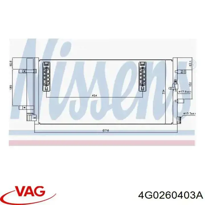Radiador de aparelho de ar condicionado VAG 4G0260403A preço, a partir de 177,11 USD