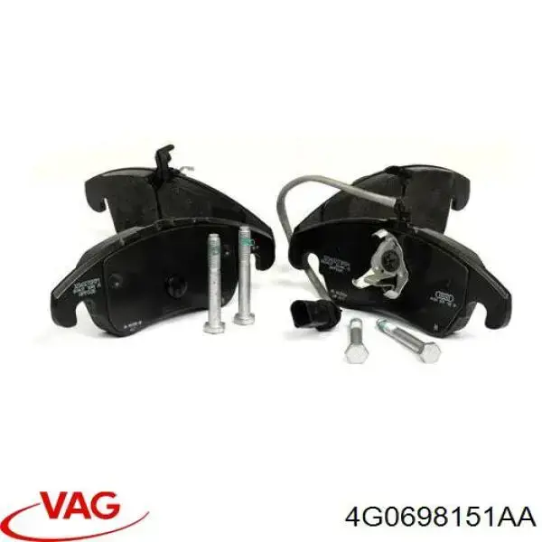 Sapatas do freio dianteiras de disco VAG 4G0698151AA preço, a partir de 49,20 USD