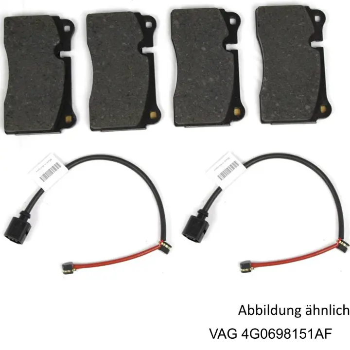 Compre 4G0698151AF VAG Sapatas do freio dianteiras de disco
