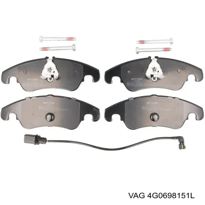 Compre 4G0698151L VAG Sapatas do freio dianteiras de disco