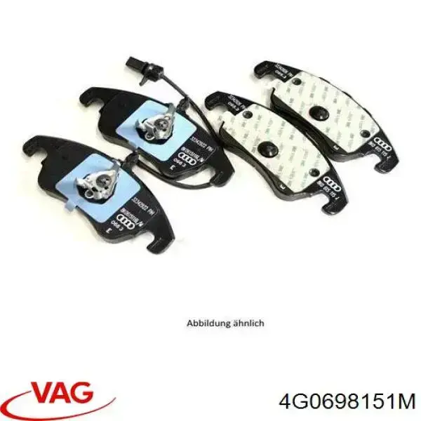 Compre 4G0698151M VAG Sapatas do freio dianteiras de disco