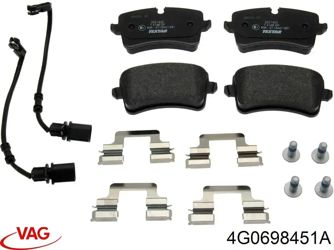 Sapatas do freio traseiras de disco VAG 4G0698451A preço, a partir de 42,13 USD