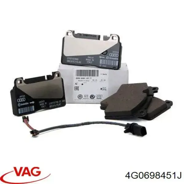 Sapatas do freio traseiras de disco VAG 4G0698451J preço, a partir de 42,02 USD