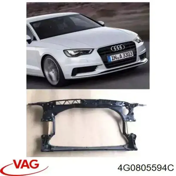 Suporte do radiador montado (painel de montagem de fixação das luzes) AND 3L805011 preço, a partir de 126,71 USD