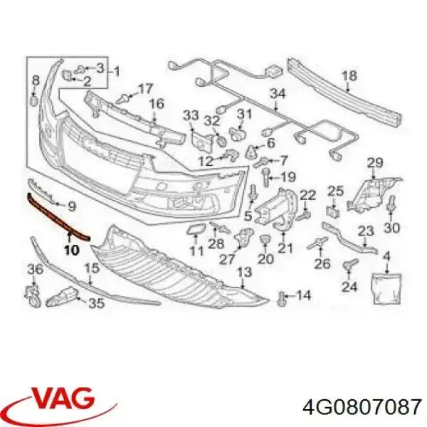  VAG 4G0807087 preço, a partir de 44,04 USD