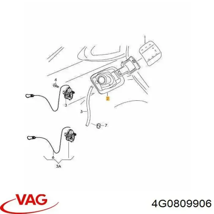 Compre 4G0809906 VAG Caixa de gargalo de enchimento do tanque de combustível