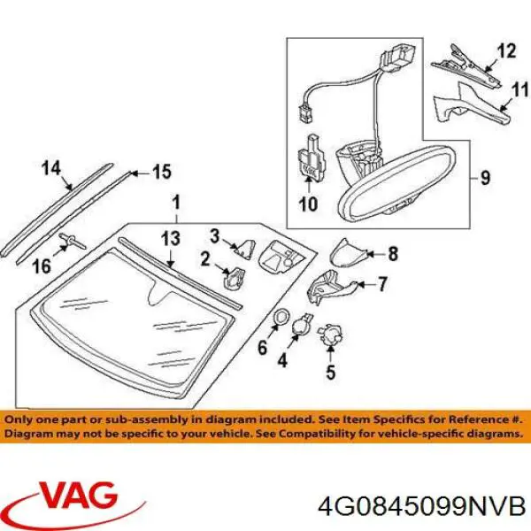 4G0845099NVB VAG Pára-brisas