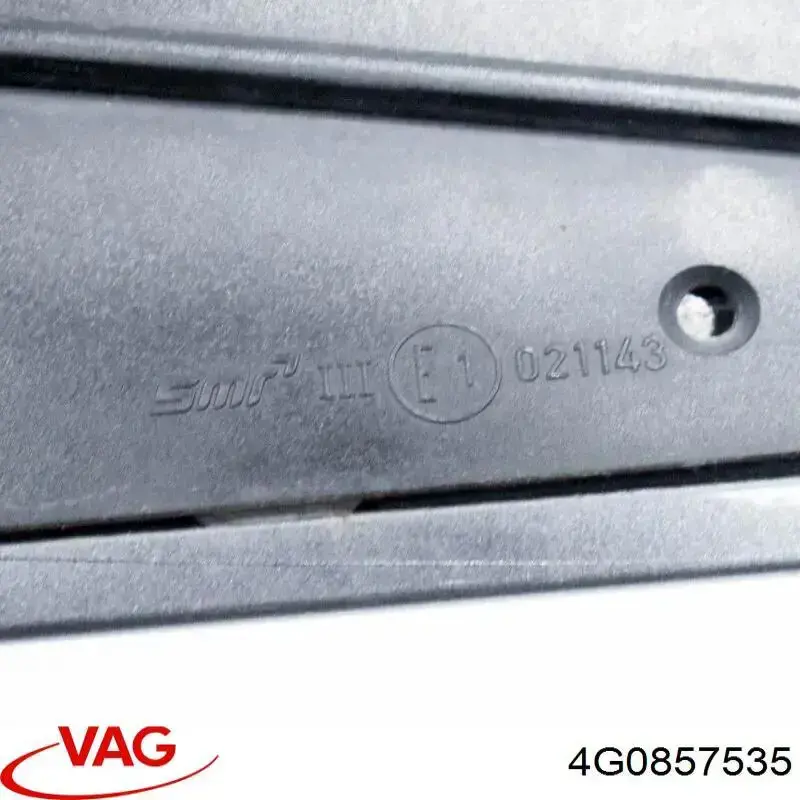 4G0857535 VAG Elemento espelhado do espelho de retrovisão esquerdo
