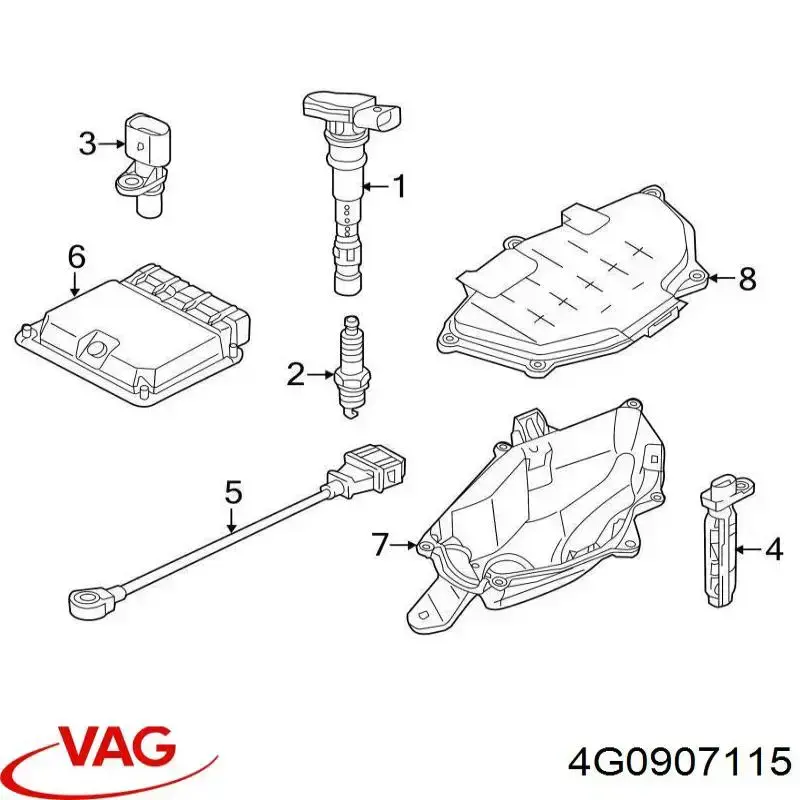 4G0907115 VAG Módulo de direção (Centralina eletrônica) de motor