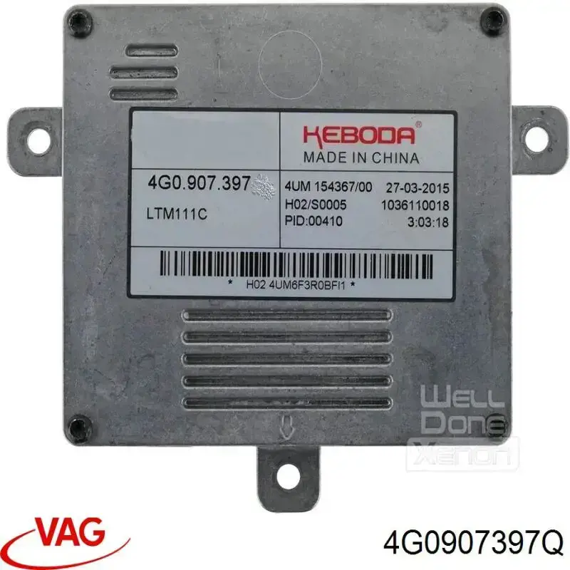 4G0907397Q VAG Unidade de controlo de iluminação