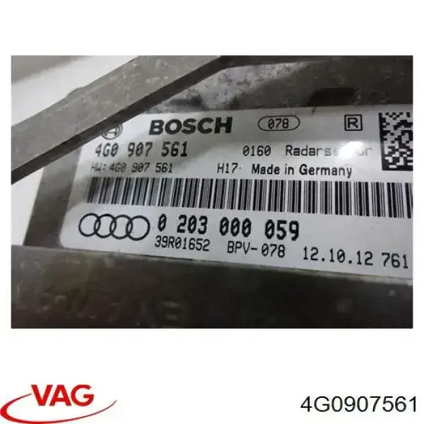Sensor de radar de distância A2059005918 Mercedes