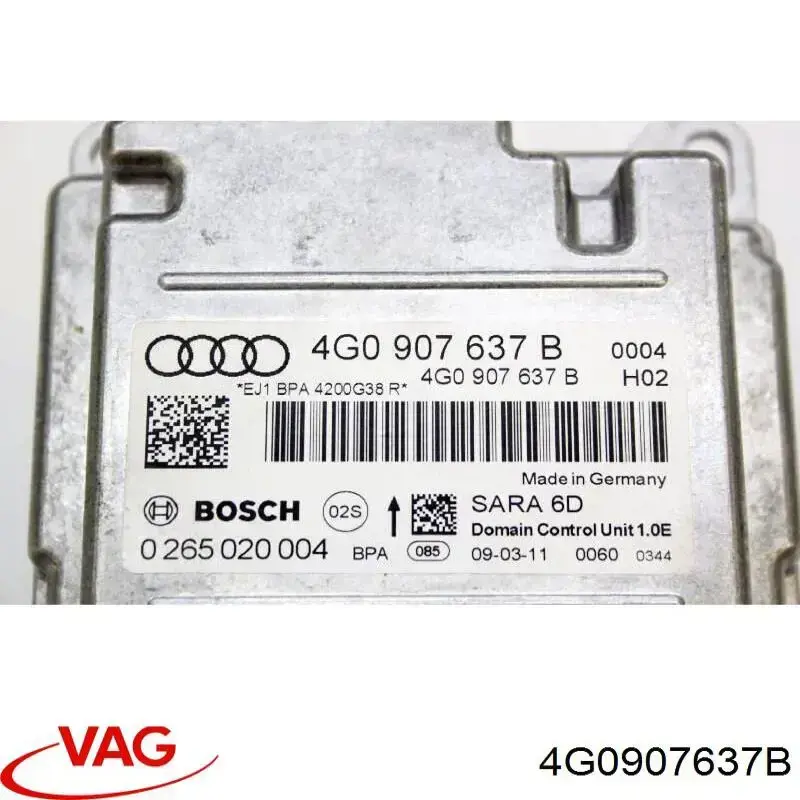 4G0907637B VAG Sensor de aceleração transversal (ESP)