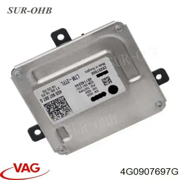 4G0907697G VAG Módulo de direção (Centralina eletrônica) das luzes
