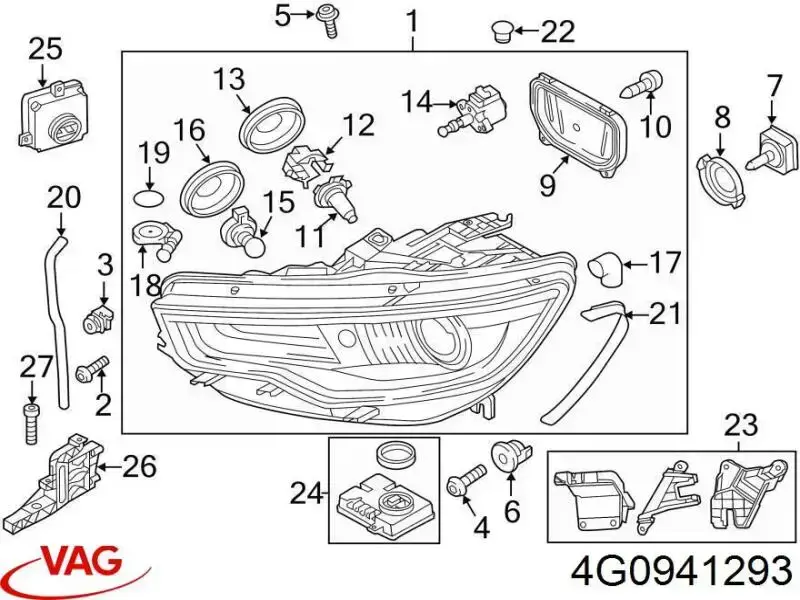4G0941293 VAG Corretor da luz