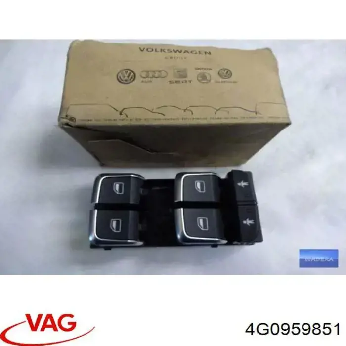 Compre 4G0959851 VAG Unidade de botões dianteira esquerda de controlo de elevador de vidro