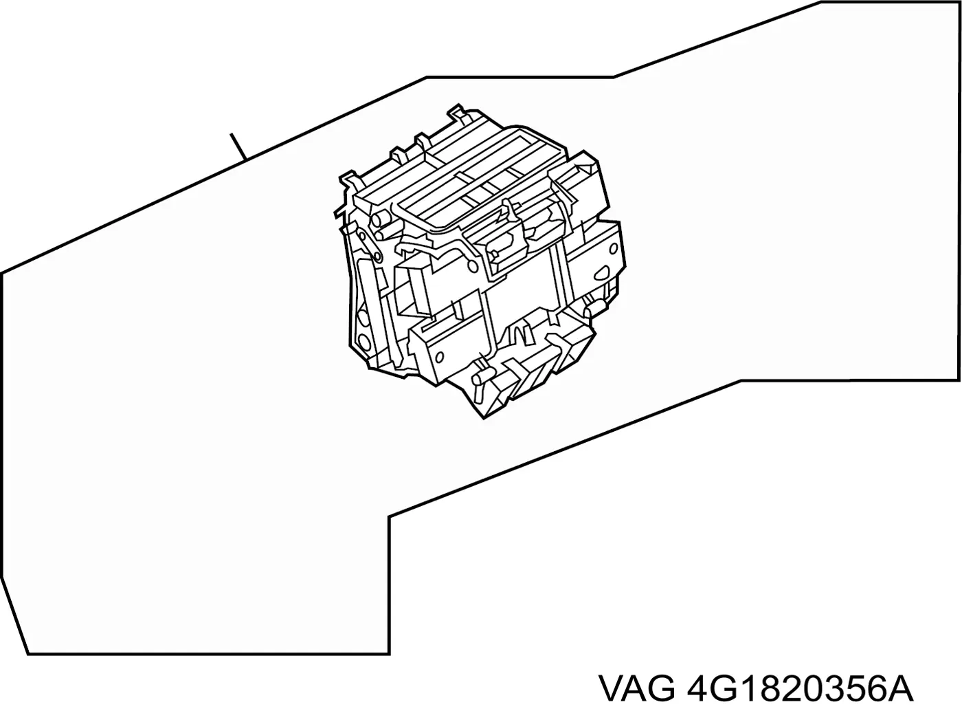 4G1820356A VAG Caixa de ventilador de forno (de aquecedor de salão), montada