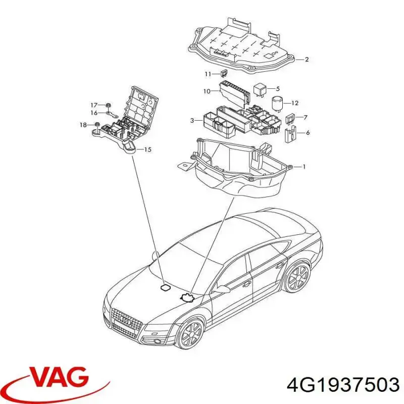 4G1937503 VAG Unidade de dispositivos de segurança