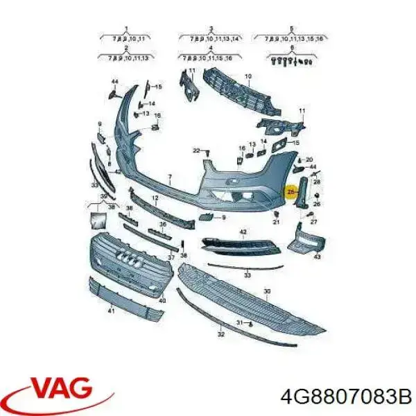  VAG 4G8807083B preço, a partir de 19,64 USD