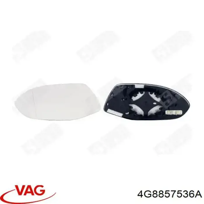 Elemento espelhado do espelho de retrovisão direito VAG 4G8857536A preço, a partir de 17,47 USD