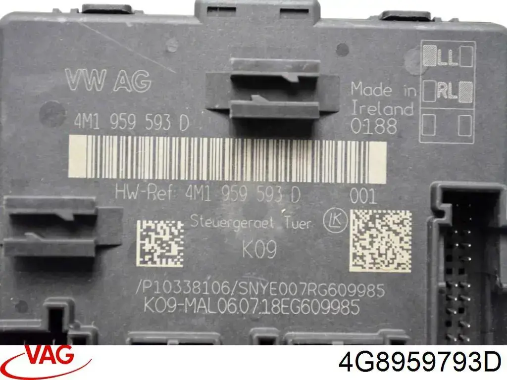 Módulo de conforto da porta dianteira VAG 4G8959793D preço, a partir de 132,80 USD