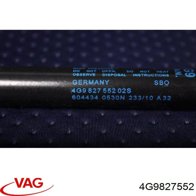 4G9827552 VAG Amortecedor de tampa de porta-malas (de 3ª/5ª porta traseira)