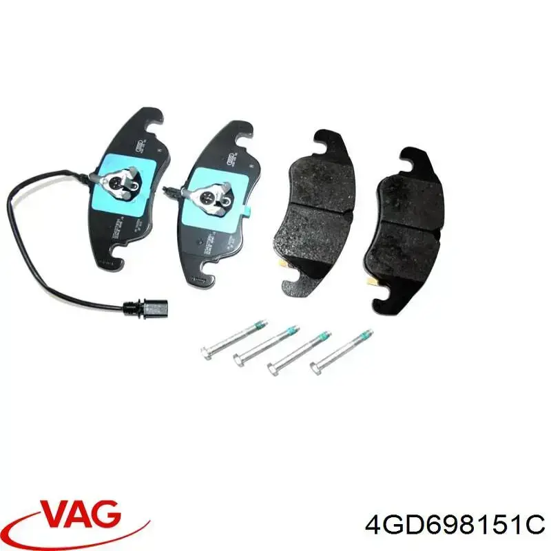 4GD698151C VAG Sapatas do freio dianteiras de disco