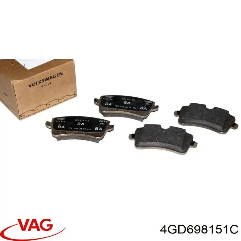 Sapatas do freio dianteiras de disco VAG 4GD698151C preço, a partir de 52,60 USD