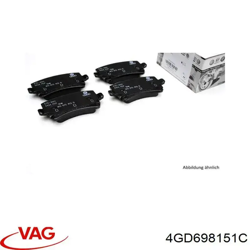 Compre 4GD698151C VAG Sapatas do freio dianteiras de disco
