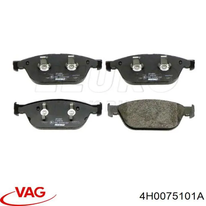 4H0075101 VAG Protetores de lama traseiros, kit