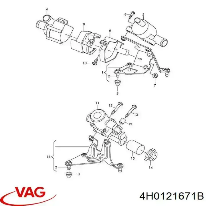 Compre 4H0121671B VAG Válvula de forno (de aquecedor)