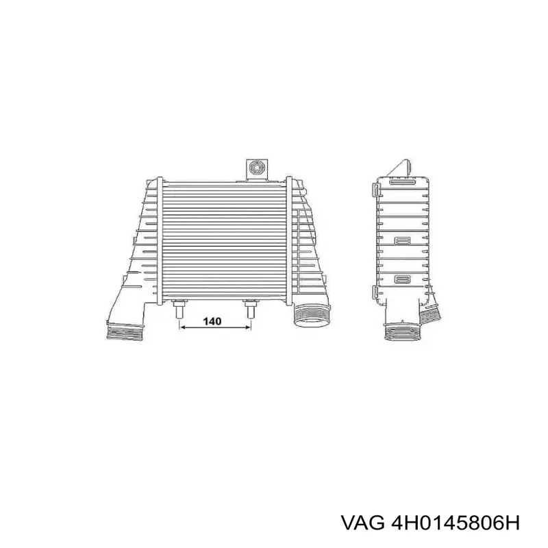 4H0145806H VAG Radiador de intercooler