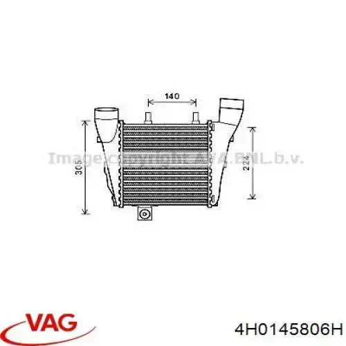 Radiador de intercooler VAG 4H0145806H preço, a partir de 219,34 USD