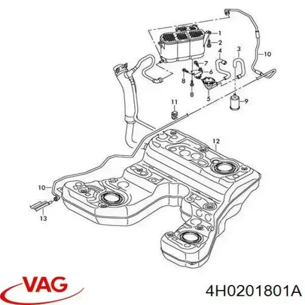 Compre 4M0201799Q VAG Adsorvedor dos vapores de combustível