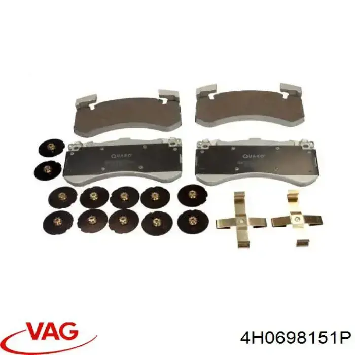 Sapatas do freio dianteiras de disco VAG 4H0698151P preço, a partir de 64,70 USD