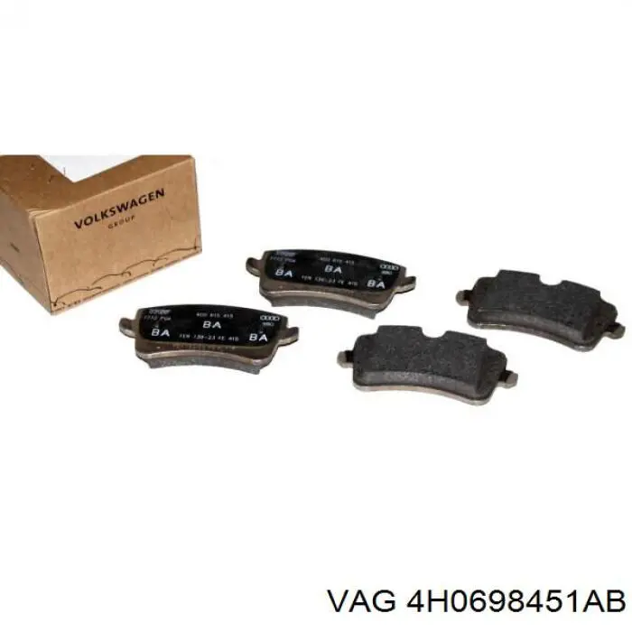 Compre 4H0698451AB VAG Sapatas do freio traseiras de disco