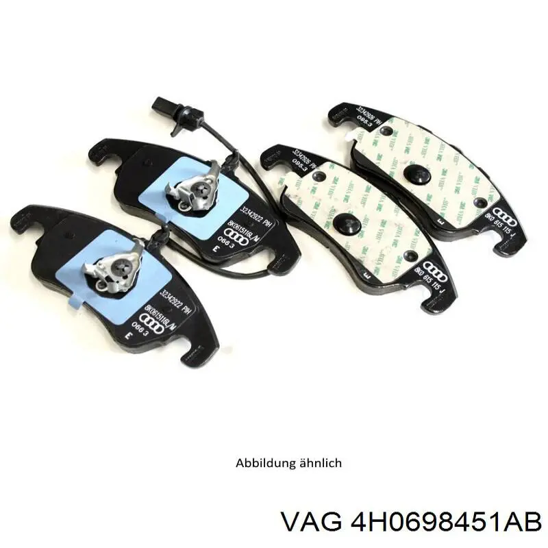 Sapatas do freio traseiras de disco 4H0698451AB VAG