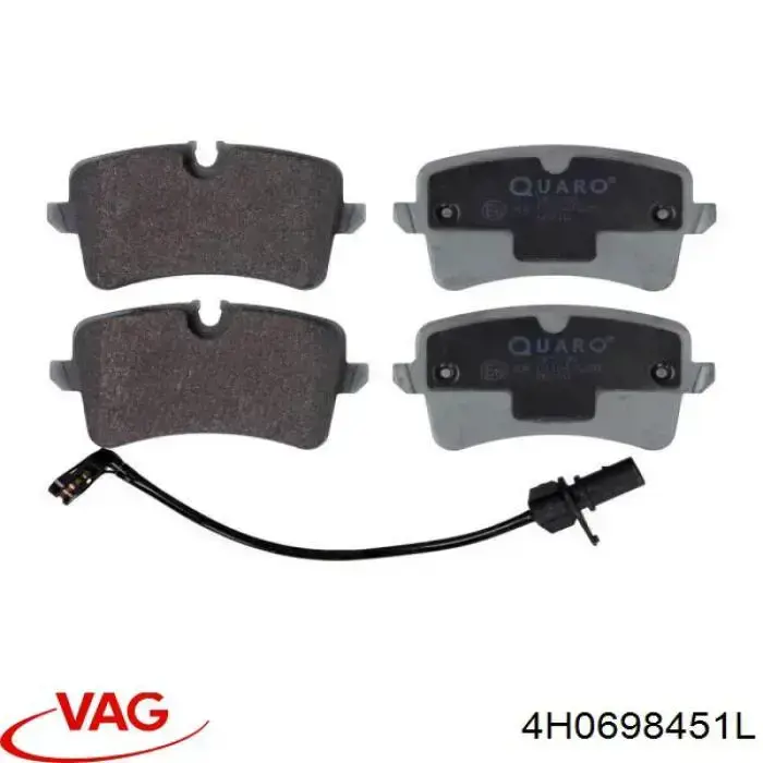 Sapatas do freio traseiras de disco VAG 4H0698451L preço, a partir de 39,80 USD