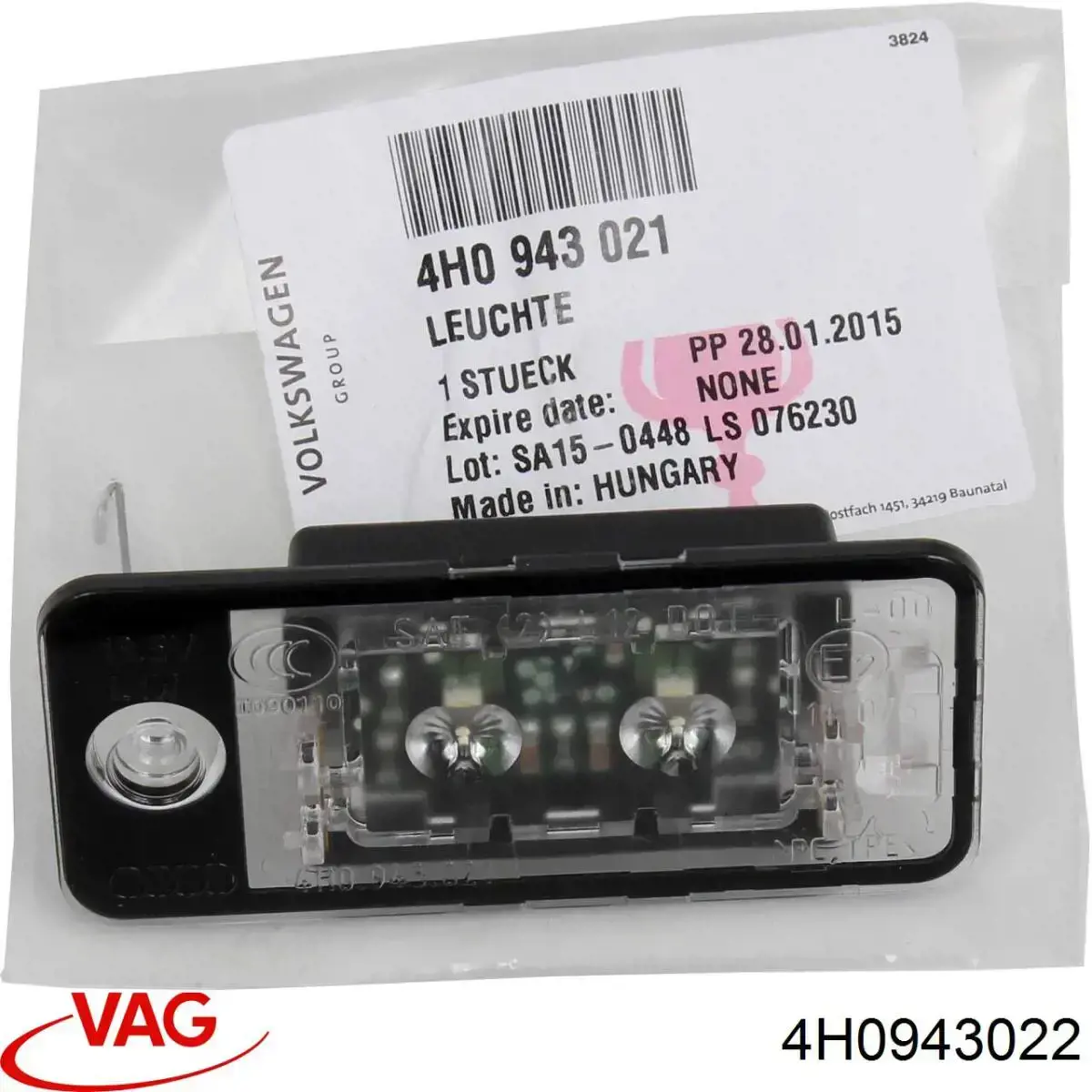 Compre 4H0943022 VAG Lanterna da luz de fundo de matrícula traseira
