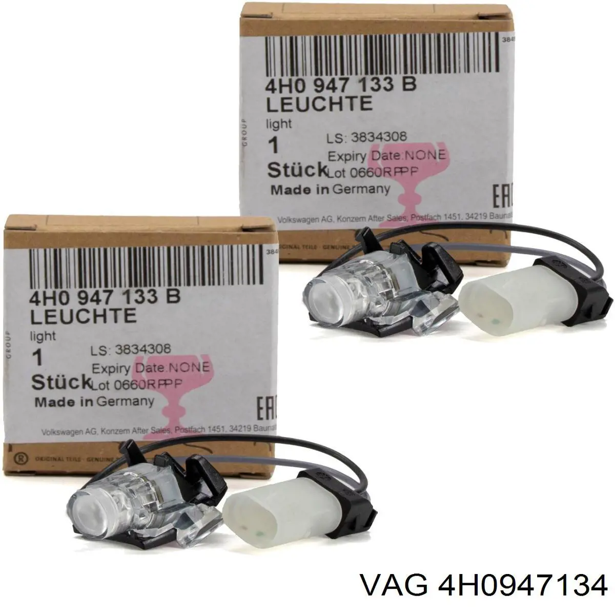 Lanterna da luz de fundo de maçaneta da porta dianteira VAG 4H0947134A preço, a partir de 43,60 USD