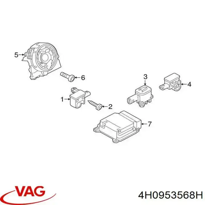 Anel AIRBAG de contato, cabo plano do volante VAG 4H0953568H preço, a partir de 155,60 USD