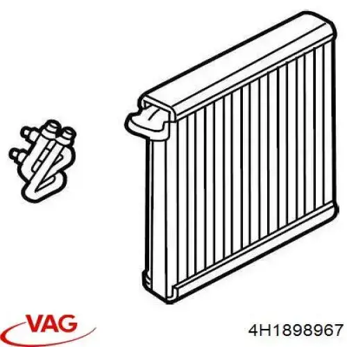 4H1898967 VAG Vaporizador de aparelho de ar condicionado