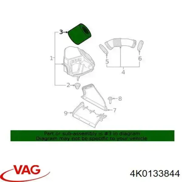 4K0133844 VAG Filtro de ar