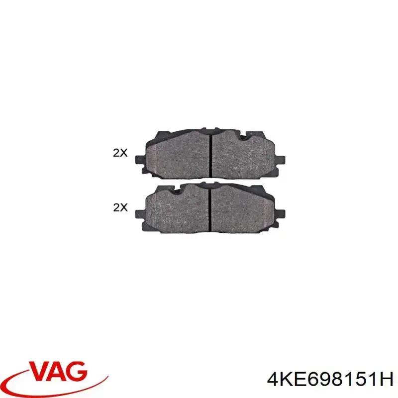 Compre 4KE698151H VAG Sapatas do freio dianteiras de disco